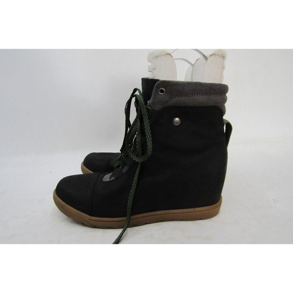 Forsake Womens Size 7 M Black Leather Lace Up Ankle Fashion Boots Bootie
